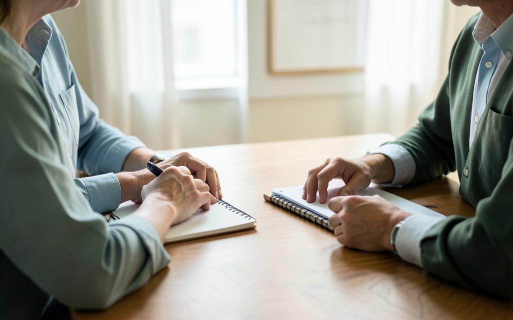 A calm tax consultation across a desk